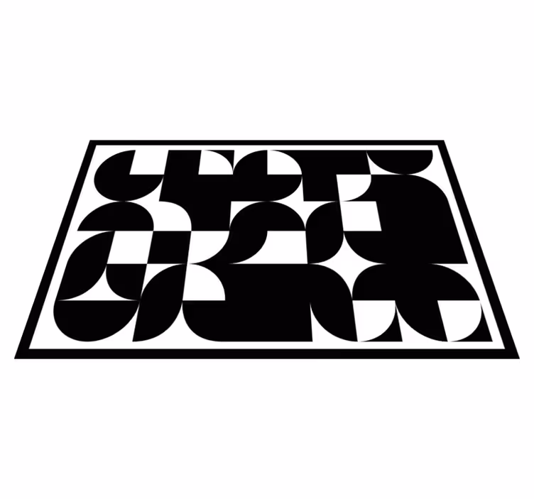 Moderne placemat geometrisch zwart motief - TenStickers