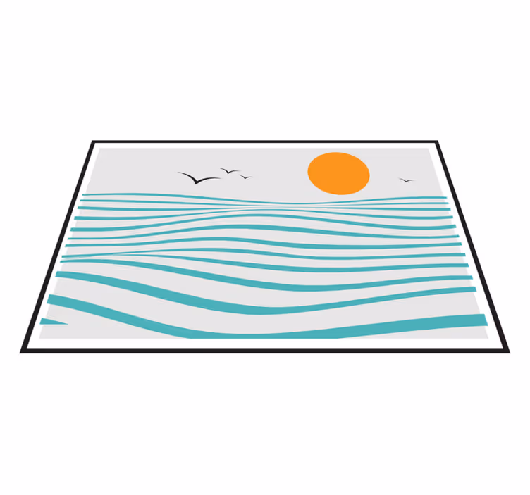 Moderne placemat met stijlvol golven ontwerp - TenStickers