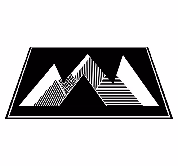 Moderne placemat stijlvolle bergtoppen - TenStickers