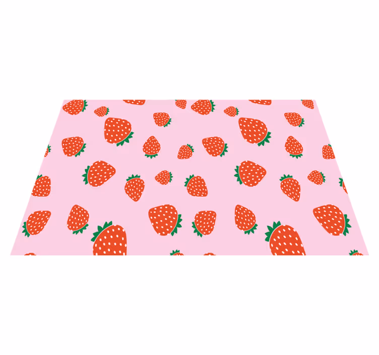 Kinder placemat met aardbeienmotief - TenStickers