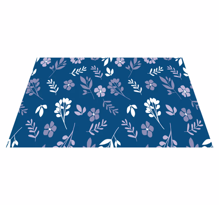 Houten placemat met botanisch bloemmotief - TenStickers
