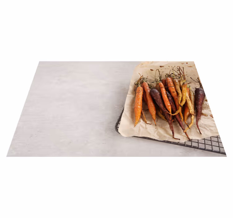 Restaurant placemat geroosterde kleurrijke wortelen - TenStickers