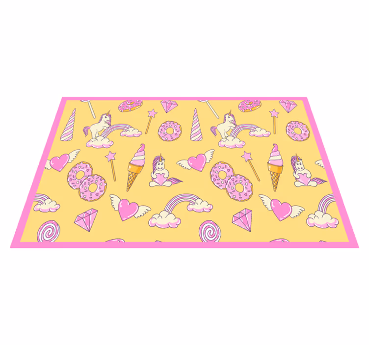 Kinder placemat met speelse eenhoorn charme - TenStickers