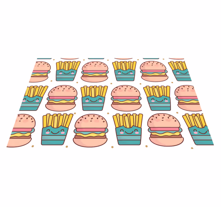 Kinder placemat blij burgermotief - TenStickers