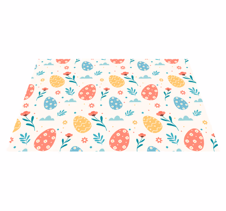 Kinder placemat kleurrijk eierenpatroon - TenStickers