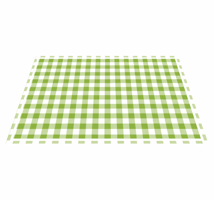 Houten placemat groen geruit patroon - TenStickers