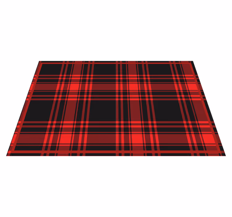 Houten placemat met tartan patroon tafeloppervlak - TenStickers