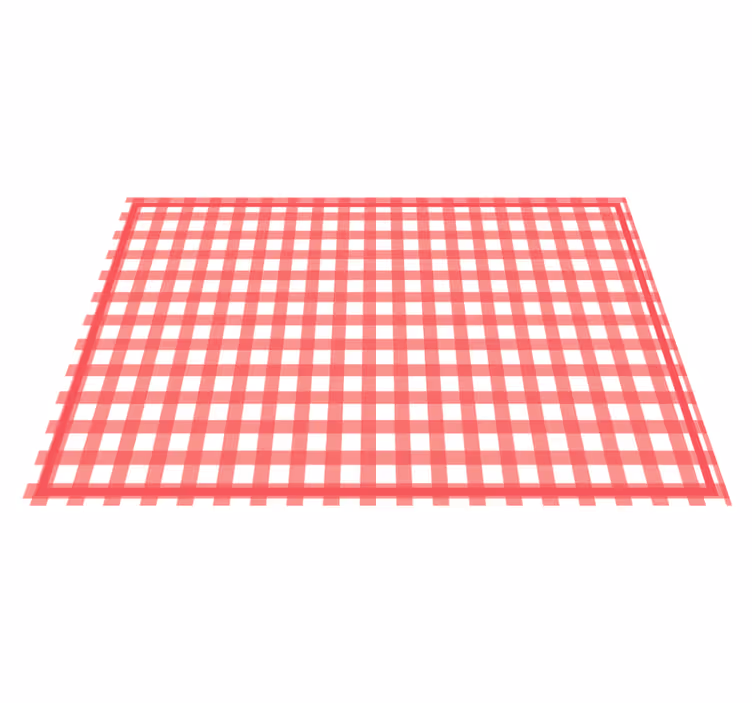 Houten placemat met rood ruitpatroon - TenStickers
