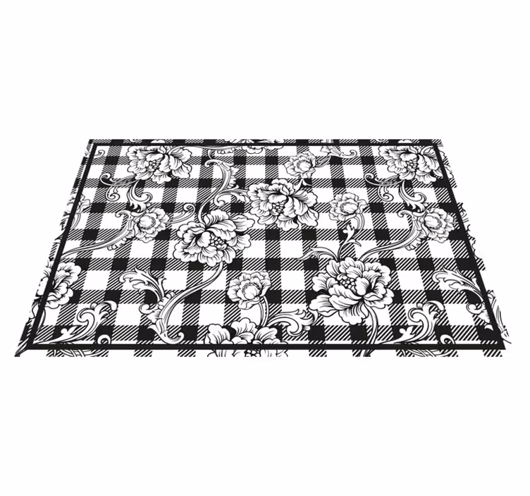 Originele placemat met bloemenruitpatroon - TenStickers