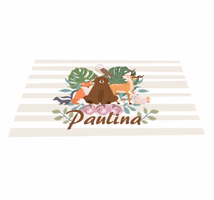 Kinder placemat dromerige dierenverzameling - TenStickers