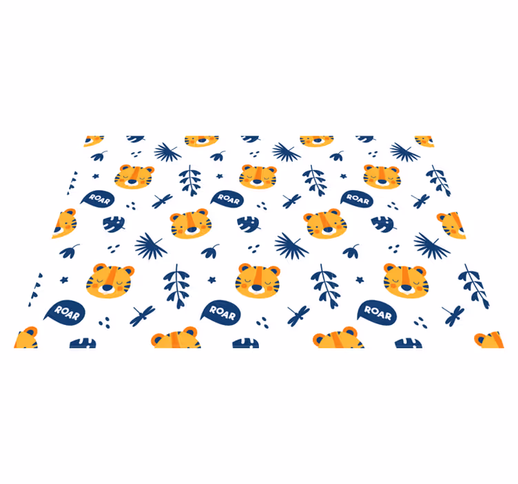 Kinder placemat met tijgergezicht patroon - TenStickers