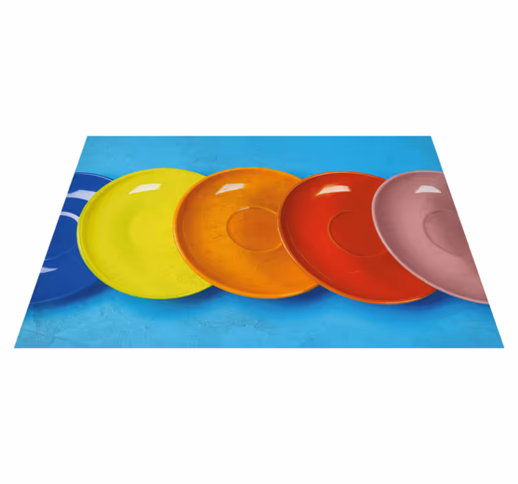 Moderne placemat kleurvolle cirkelvormige borden - TenStickers