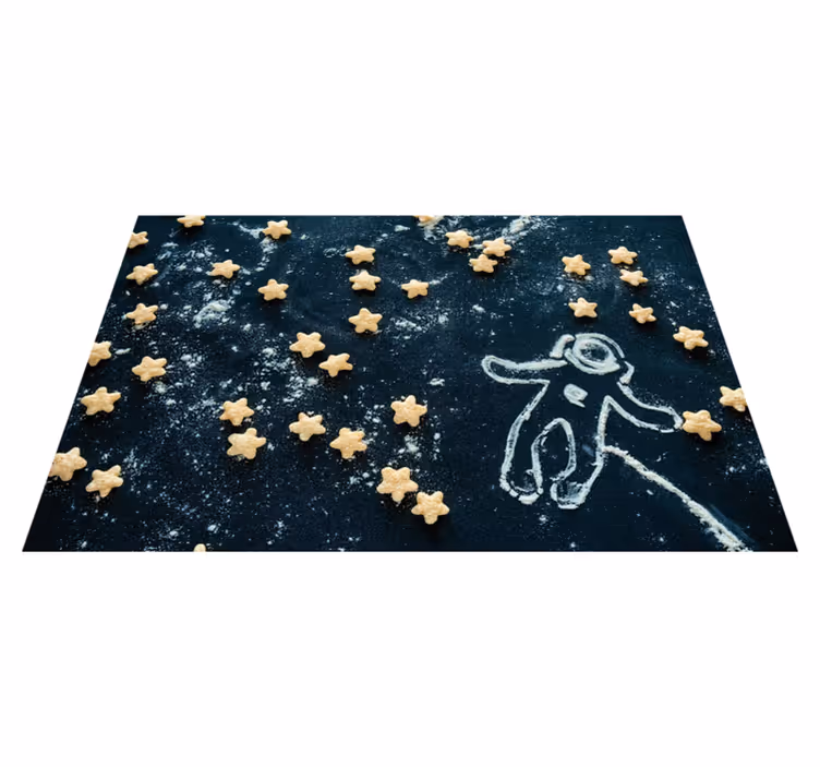 Kinder placemat astronauten sterren scène - TenStickers