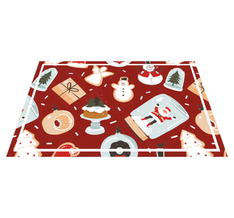 Kerstmis placemat met feestelijke vakantiethema's - TenStickers