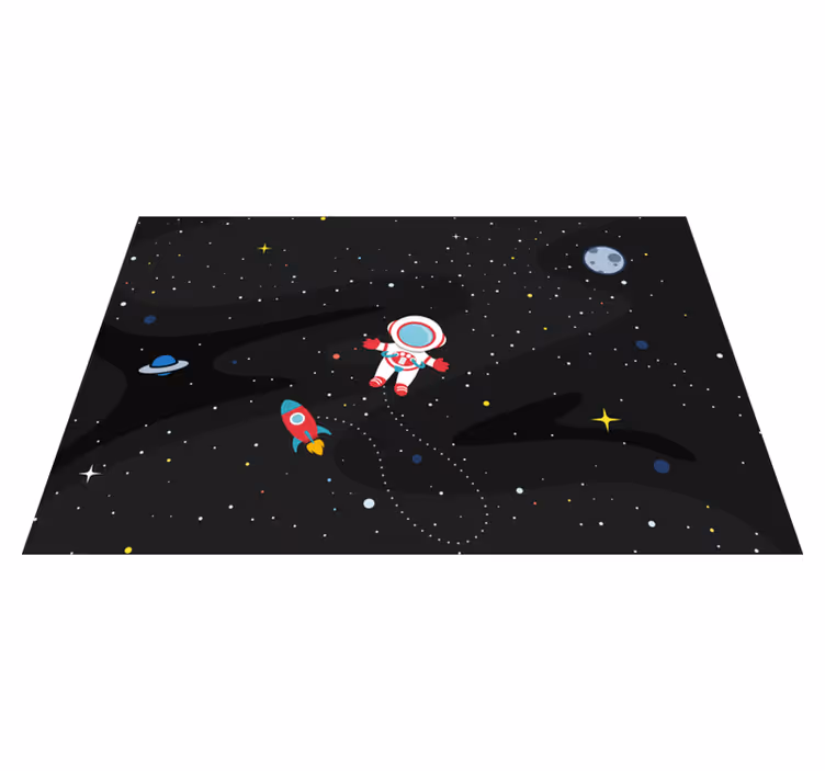 Kinder placemat astronaut en raket - TenStickers