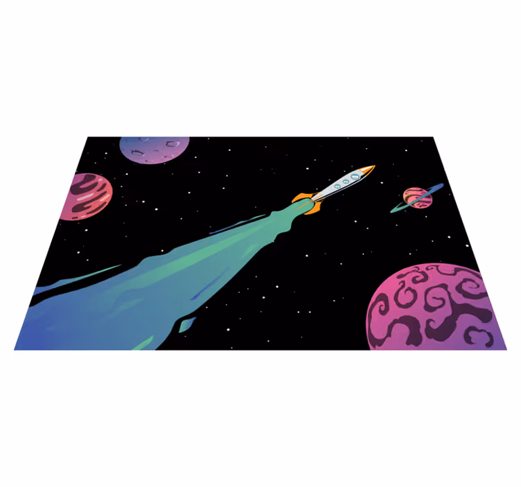 Kinder placemat ruimtevaart avontuur - TenStickers