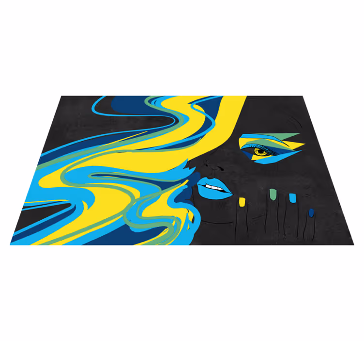 Originele placemat bold face art - TenStickers