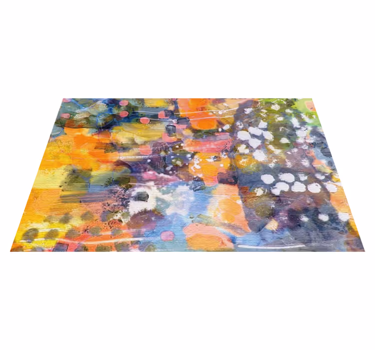 Houten placemat met levendige kleurensplash - TenStickers