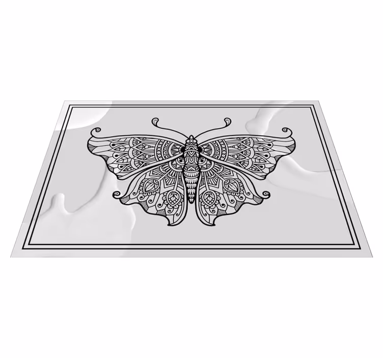 Originele placemat met ingewikkeld vlinderpatroon - TenStickers