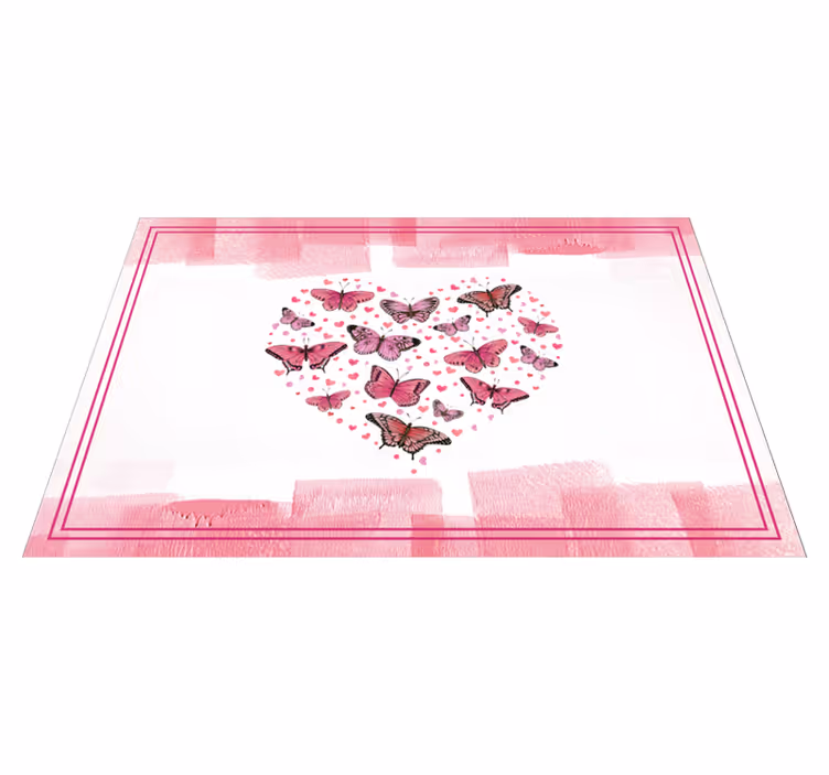 Moderne placemat hartvlinderspatroon - TenStickers