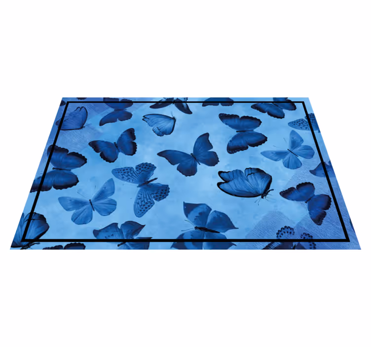 Houten placemat met vlinderpatroon achtergrond - TenStickers