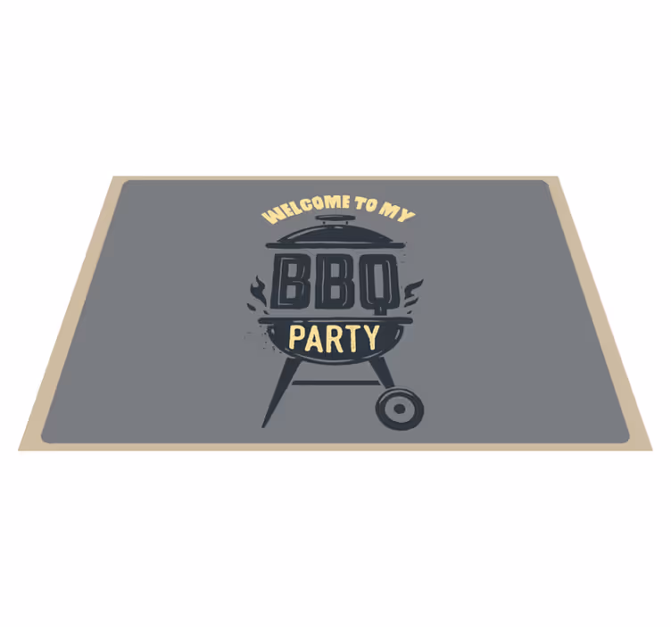 Welkom op mijn bro-feestje placemat met tekst - TenStickers