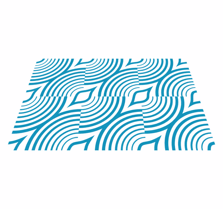 Gebogen golfpatroon moderne placema - TenStickers
