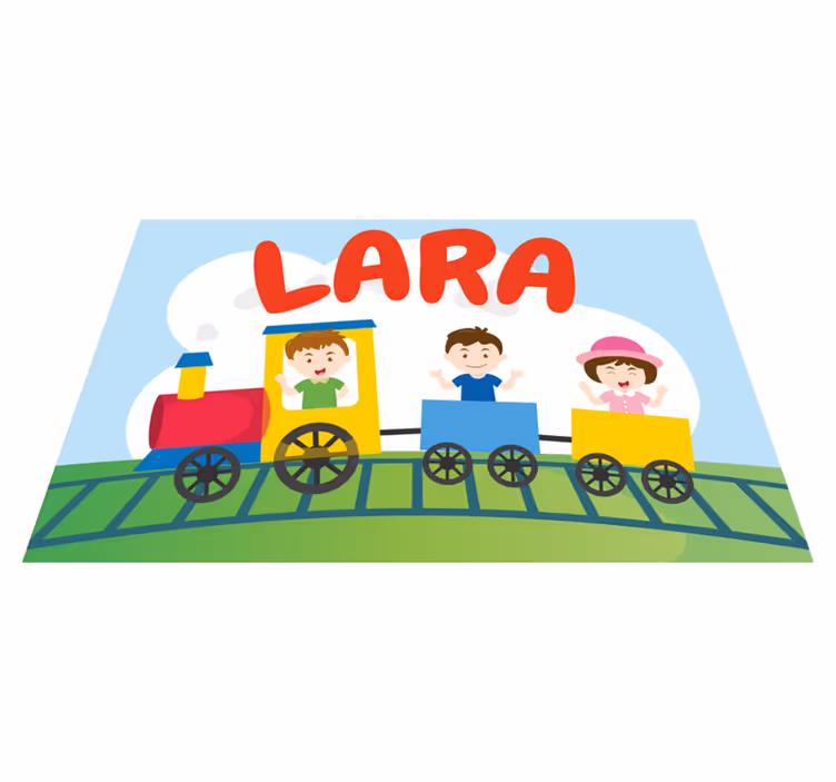 Kinder placemat train kinderen illustratie - TenStickers
