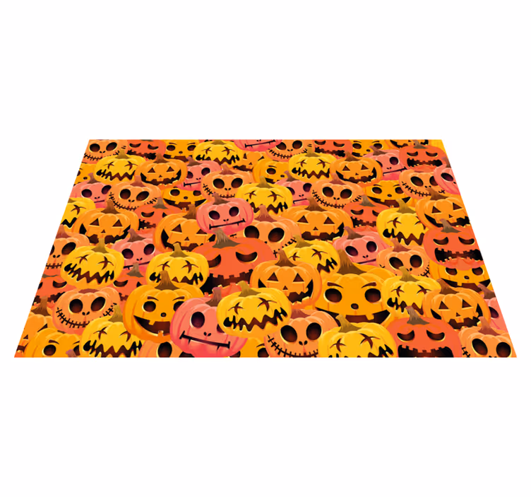 Pompoen kunstcollectie Halloween placemat - TenStickers