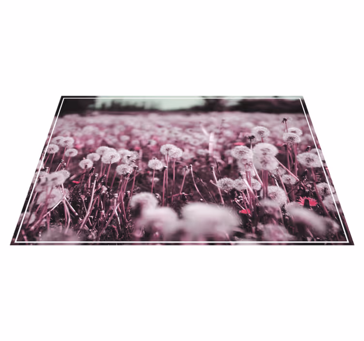 Houten placemat druiven met paardenbloemen - TenStickers