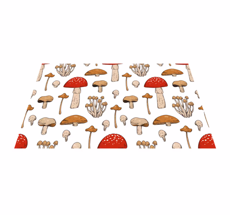 Originele placemat met paddenstoelenpatroon - TenStickers