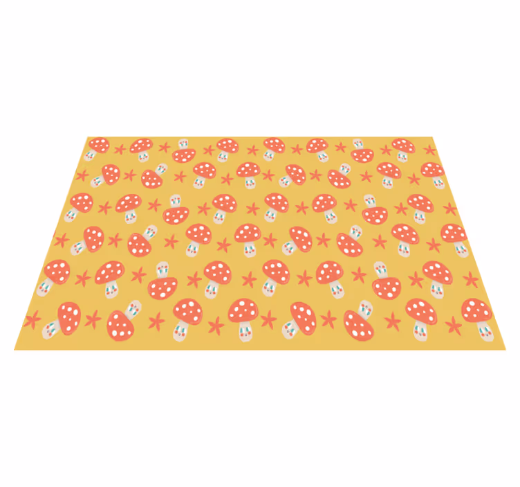 Kinder placemat met speels paddenstoelenmotief - TenStickers