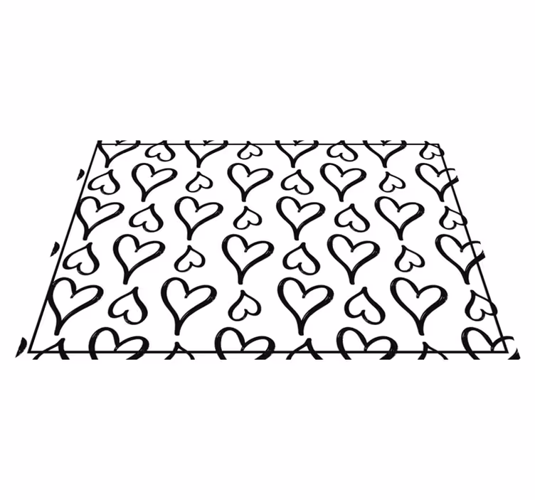Kinder placemat met speelse hartjespatroon - TenStickers