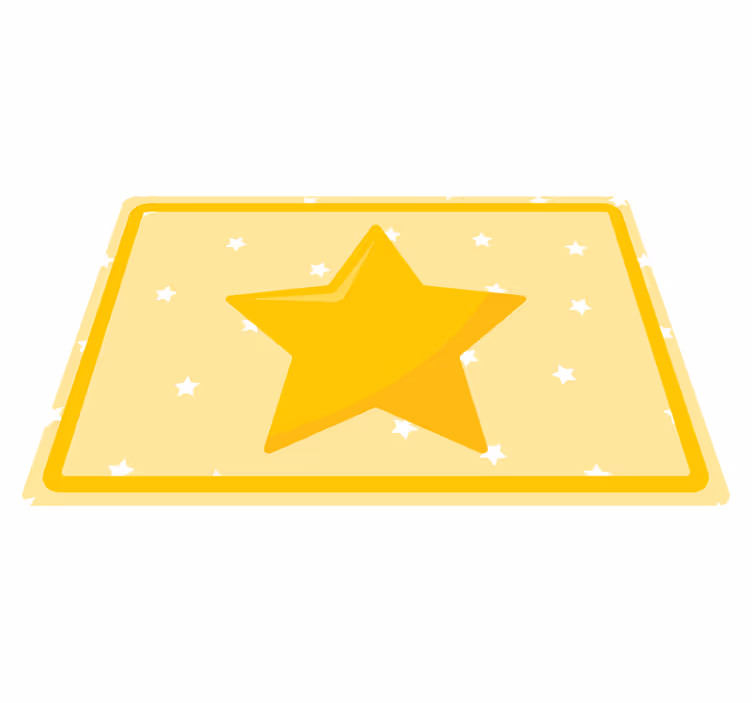 Kinder placemat kleurrijke stervorm - TenStickers
