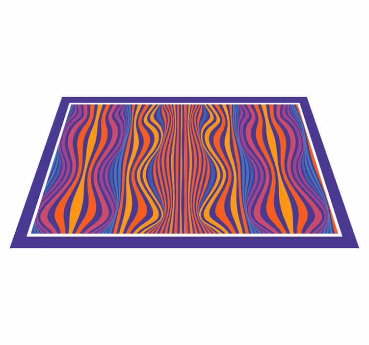 Houten placemat met gebogen lijnpatronen - TenStickers