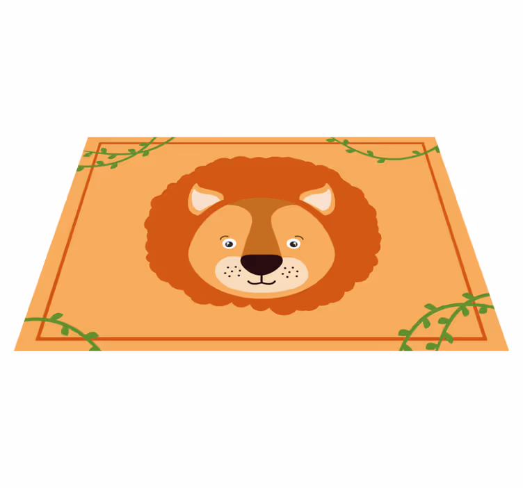 Kinder placemat leeuwenkop schattig - TenStickers