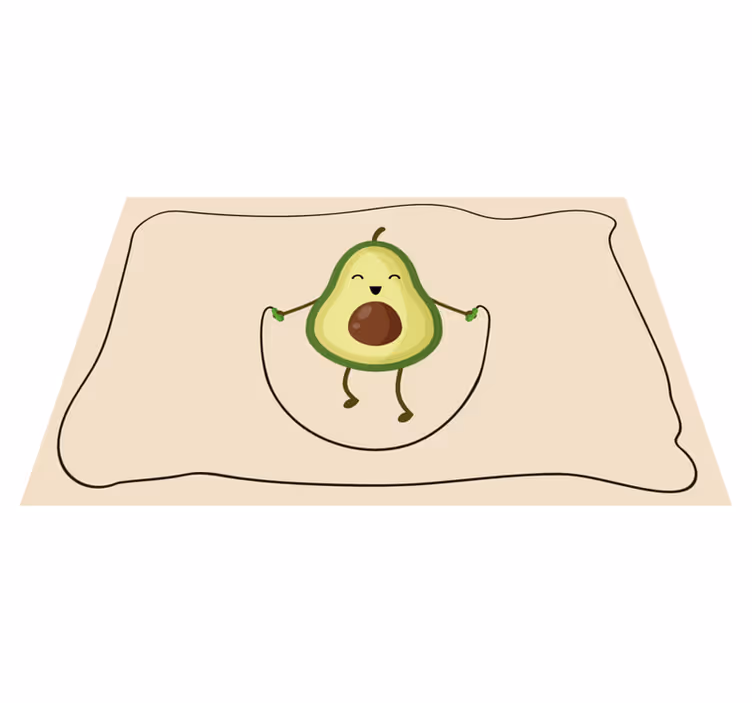 Kinder placemat blije avocado trui - TenStickers