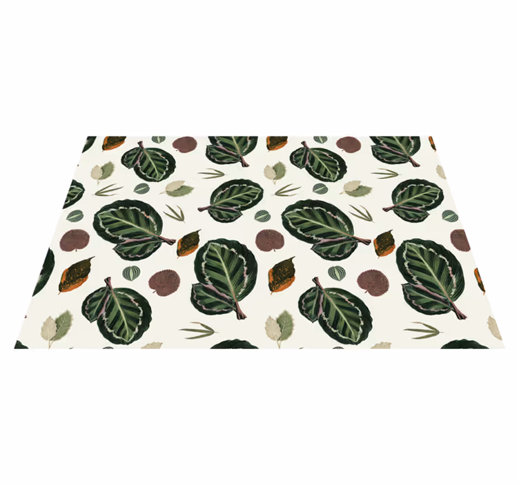 Houten placemat met bladpatroon elementen - TenStickers