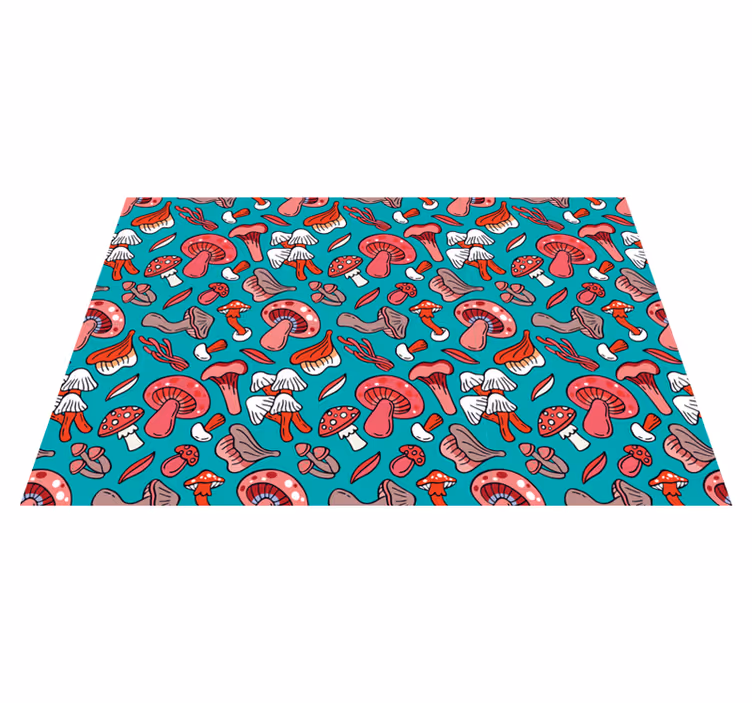 Originele placemat levendig paddenstoelen concept - TenStickers