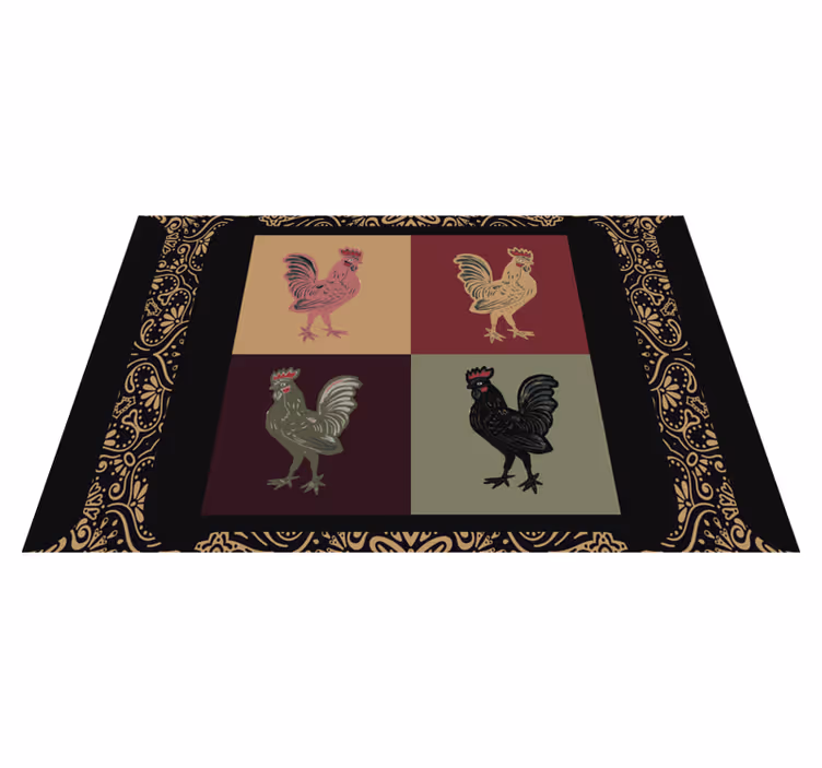 Originele placemat met levendige kipmotieven - TenStickers
