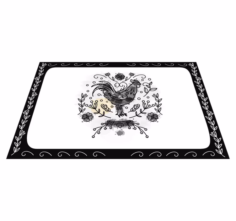 Elegante haan illustratie moderne placema - TenStickers