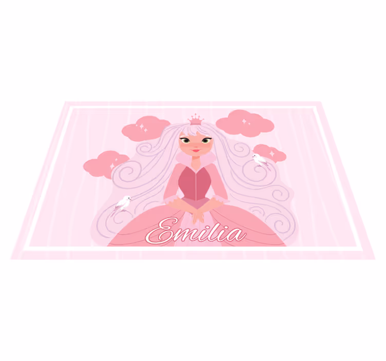 Kinder placemat met prinsessenfiguren kunst - TenStickers