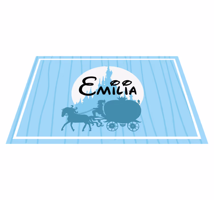 Kinder placemat paardenkoets - TenStickers