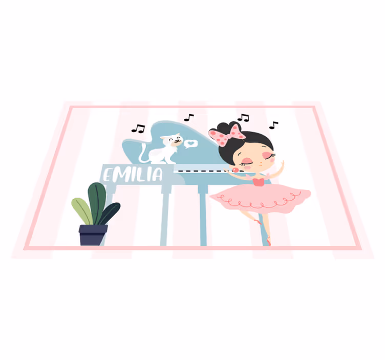 Kinder placemat balletdanser figuur - TenStickers