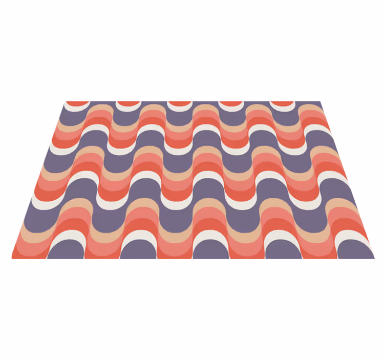 Moderne placemat golfpatroon ontwerp - TenStickers
