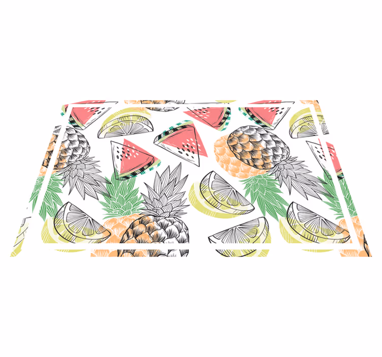 Originele placemat tropisch fruitpatroon - TenStickers