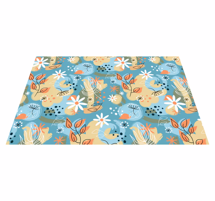 Moderne placemat met bloemmotief - TenStickers
