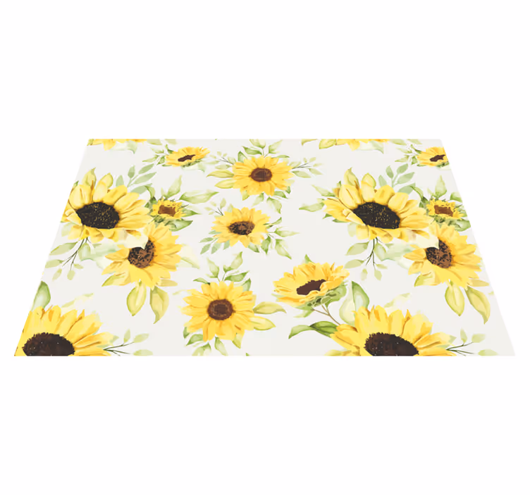 Originele placemat met zonnebloem patroon - TenStickers