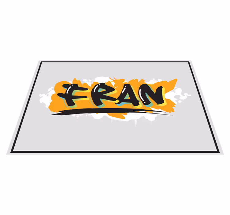 Placemat met naam Kleurrijke graffiti in stedelijke stijl - TenStickers