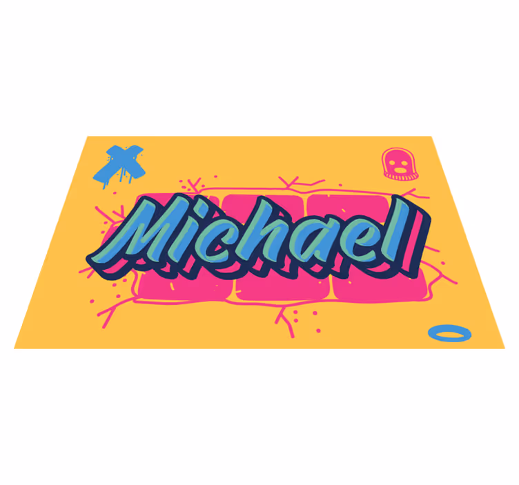 Placemat met naam bold name statement - TenStickers